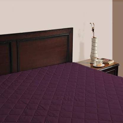 Jaipur Linen Water Resistant & Dustproof Mattress Protector California King Bed Size 72 Inch X 84 Inch -Purple