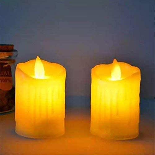 Veecraft Dancing Flame Battery Operated LED Candle, Tealight Diya, Warm White Tea Light Candles for Home Decoration Wall Lighting Decoration (Dancing Flame) (Pack of 6)