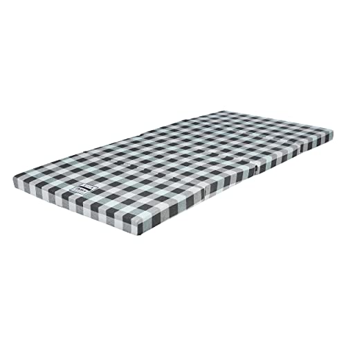 COLOFLY Dual Comfort Reversible | Foldable UHD Foam | Single Bed Mattress | 4 Fold White-Black | (72x35x3)