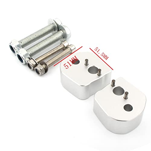 UJEAVETTE 25mm Motorcycle ATV Dirt Bike Motocross Handlebar Risers Silver