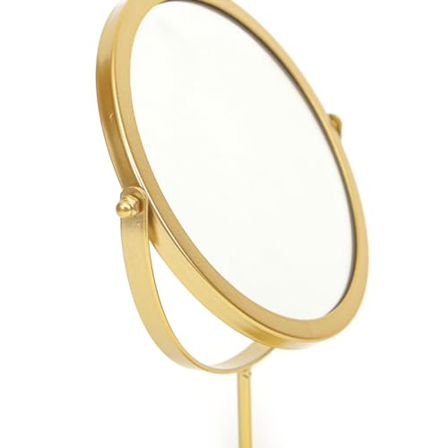 Home4U Gold Mild Steel & Mirror Laverre Table Mirror