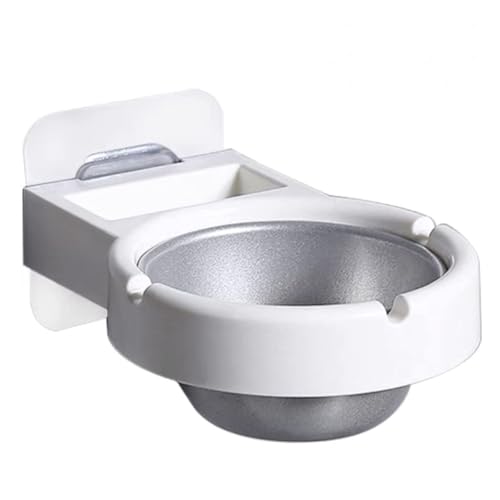 Elpenor 1 PCS Ash Trays Outdoor Indoor Ashtray Windproof, Wall-mounted Waterproof Smoking Ash Tray，for Smoking Area,Contains Smoking Sign Stickers Cigarette Ashtray