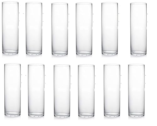 Cylender4x41168 Clear Cylinder Glass Vase/Candle Holder - 4" x 16"H Wholesale Lot Pack of 12 PCS