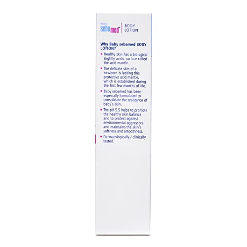 Sebamed Baby Body Lotion 100 ml|Ph 5.5|Camomile & Allantoin| Dermatalogically tested| Sensitive skin