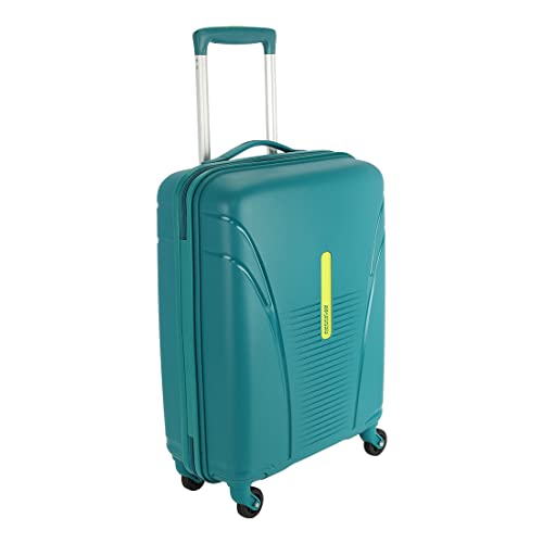 American Tourister Ivy 68 Cms Medium Check-in Polypropylene (PP) Hard Sided 4 Wheeler Spinner Luggage/Trolley Bag with TSA Lock (Sea Green)