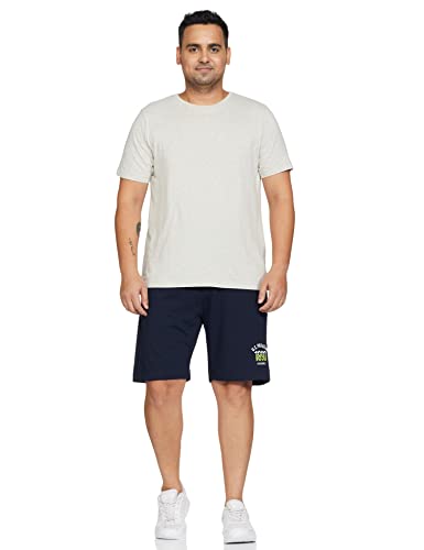 U.S. Polo Assn. Men Comfort Fit Heathered I670 Shorts - Pack of 1 (NAVY M)