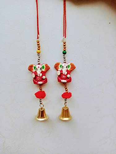 Surya Art Gallery Wind Chime Door Hanging Ganesh line Set of2 pc