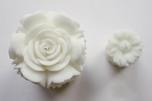 Timeless Petals of Pure Elegance: Exquisite White Rose Designer Pillar Scented Candle for Endless Serenity and Opulent Aromatherapy