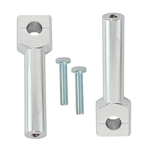 UJEAVETTE Motorcycle Handlebar Riser Kit 22/25mm Universal for Motocross Silver 22MM