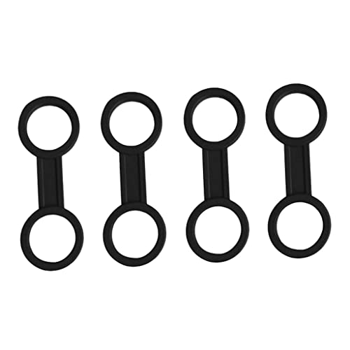 LOOM TREE® 4 Pieces Scuba Diving Dive Snorkeling Silicone Snorkel Mask Keeper Holder Black | Sporting Goods | Water Sports | Scuba & Snorkeling | Other Scuba & Snorkeling