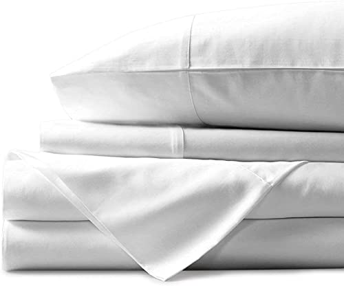 Kotton Wama Bedding King Sheet Set - 4 Piece Set - 600TC Cotton - Extra Soft - Deep Pockets - Easy Fit - Breathable & Cooling - Comfy Sheet ââ‚¬â€œ White Bedsheet - King Mattress Sheet Set