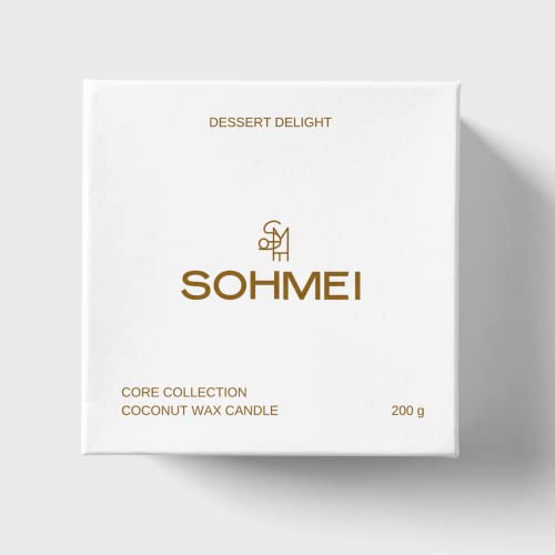 SOHMEI | Dessert Delight | Coconut Wax Scented Candles | Vanilla, Vanilla Beans (200 g)