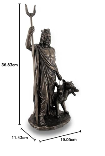 Zeckos Greek God of The Underworld Hades Bronze Finished Statue