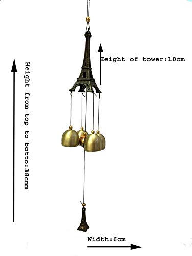 DITACHI ShopNGift Marvelous Gifts Beautiful Eiffel Tower Wind Chime Brass Wind Chime