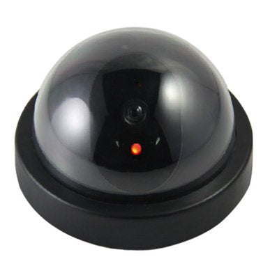 Aqtus 2 Pcs Dummy CCTV Dome Camera with Blinking Red LED Light