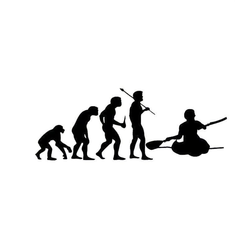 GADGETS WRAP Vinyl Wall Decal Sticker The Evolution of The Human Personality Kayaking Car