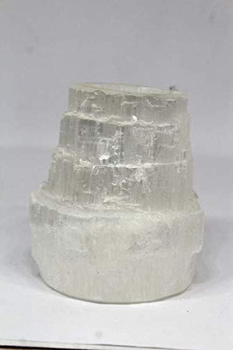 Talk To Crystals Mountain Shape White Selenite Candle Holder