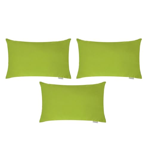 ORCHEED Microfiber Soft Green Pillows Set of 3 Comfort Pillow for Sleeping (16 * 24 Inch)