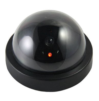 Aqtus Realistic Looking Dummy Security CCTV Camera with Flashing Red LED Light for Office and Home (Black)