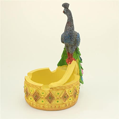 MYADDICTION European Style Peacock Ashtray Ash Tray Holder for Home Decor Gifts