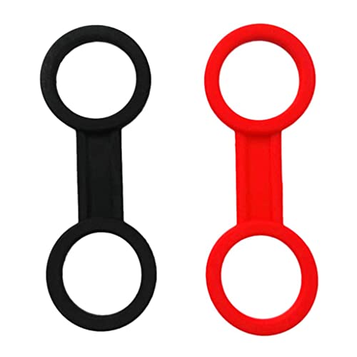 THE STYLE SUTRA®2 Pieces Scuba Diving Mask Silicone Snorkel Keeper Retainer Black and Red