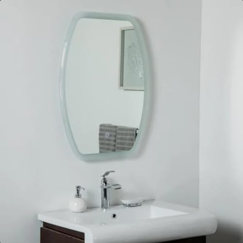 TINITALO Bathroom LED Mirror Home Mirror Wall Mirror with Touch Sensor, 3 Light Effects, Glass, Rectangular LED-72 (18 x 30 Inch)