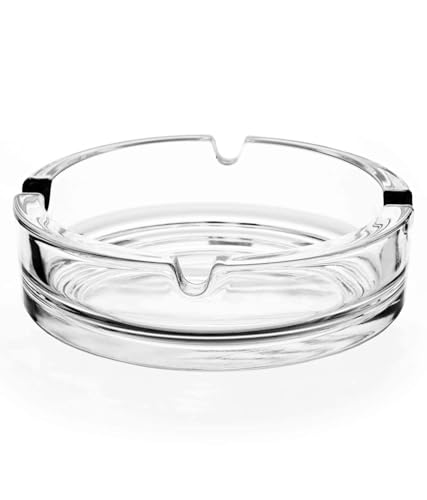 Banstar Crystal Quality Glass Ash Tray Home, Car, Balcony, Crystal Clear Big Size Square Ash Tray Box Crystal Quality Glass Ash Tray