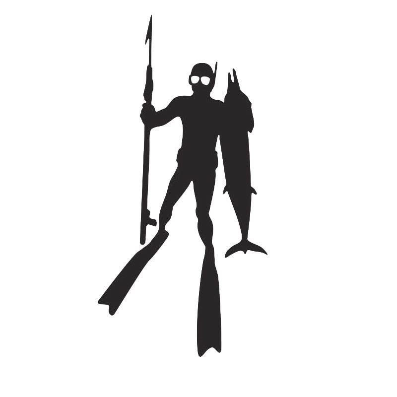 GADGETS WRAP Vinyl Wall Decal Sticker Interesting Fishing Diver Shotgun