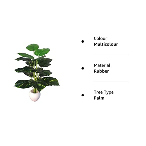 BK MART Artificial Money Plant Tree Leaves Bonsai with Pot(Multicolour)