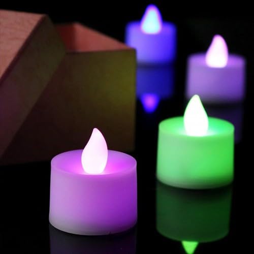 B S NATURAL Artificial LED Tea Lights Plastic Candle for Home Decoration (Pack of 06)