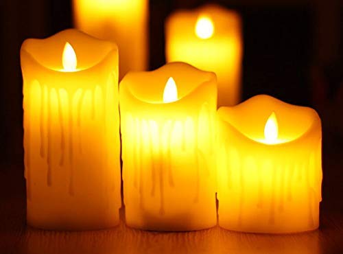 SNOWBIRD® Set of 3 Flameless Acrylic LED Pillar Candle (Yellow)