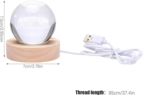 MOJIBE 3D Moon Crystal Ball LED Night Light Ball Projection Lamp Planet Model Birthday Christmas Gifts For Boyfriends Husband, Night Light Galaxy Planet Art Gifts Lamp (Multi Design)