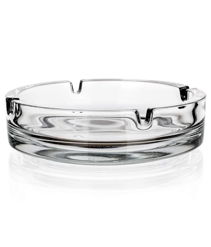 Banstar Crystal Quality Glass Ash Tray Home, Car, Balcony, Crystal Clear Big Size Square Ash Tray Box Crystal Quality Glass Ash Tray