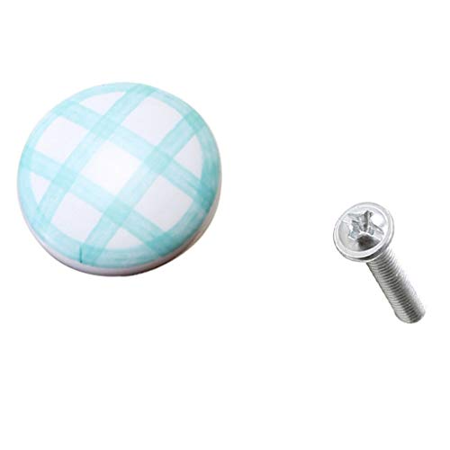 EN-VOLANT 1Pc Round Cabinet Knob Cupboard Handle Drawer Pull Door Holder Ceramic Green