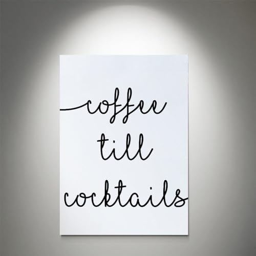 GADGETS WRAP Canvas Gallery Wrap Framed for Home Office Studio Living Room Decoration (9x11inch) - Coffee Till Cocktails