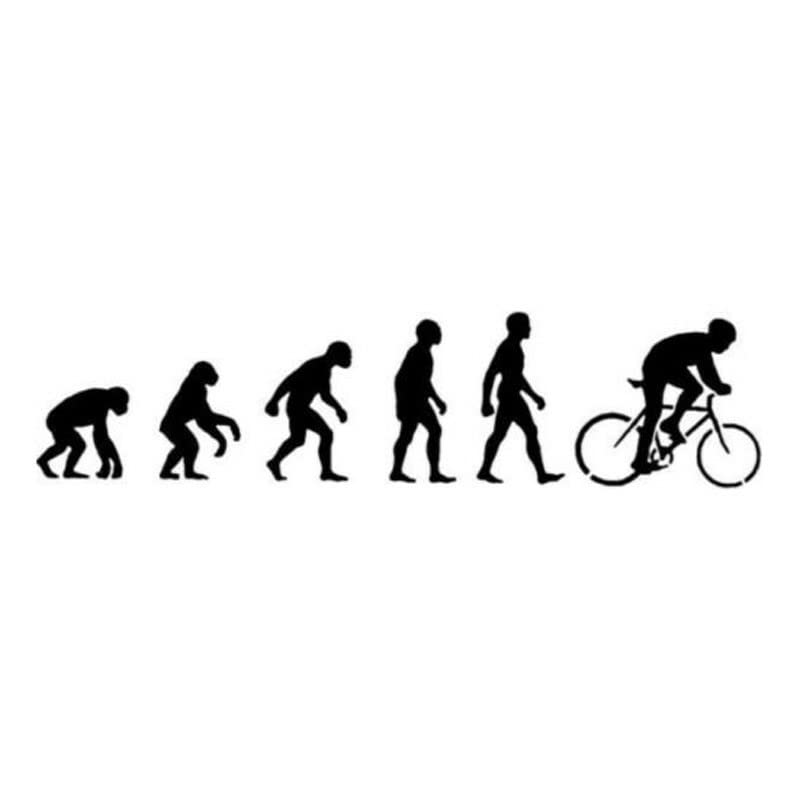 GADGETS WRAP Vinyl Wall Decal Sticker Personality Human Evolution Cycling Car Sticker