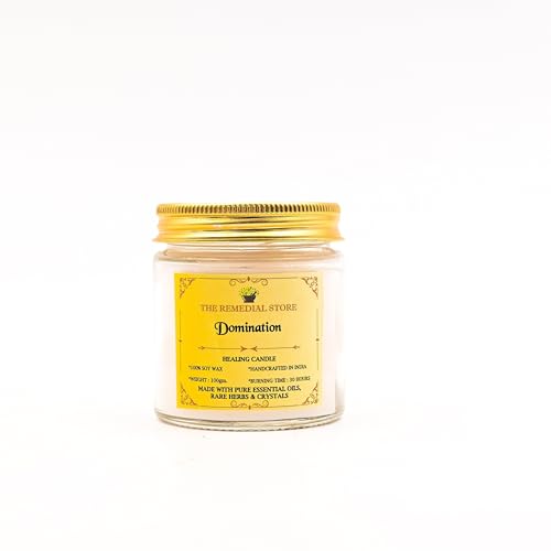 The Remedial Store Healing Ritual Money Candle | Luxury Fragrance | Therapy Candle | Glass Candle | Jar Candle | Soy Wax Candle | Smokeless Wax Candle | 30 Hours Burning Time (Domination)