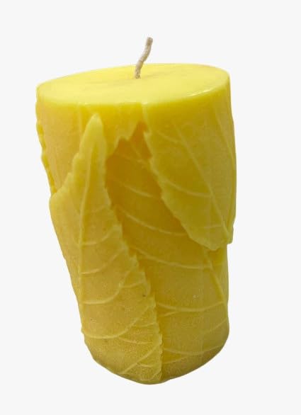 TWINKLING DECOR Scented Leaf Pillar Soy Wax Candle 8 * 11CM