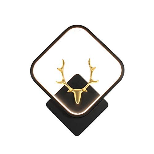 blissbells LED Stag Square Black Wall Lamp Light- Warm White