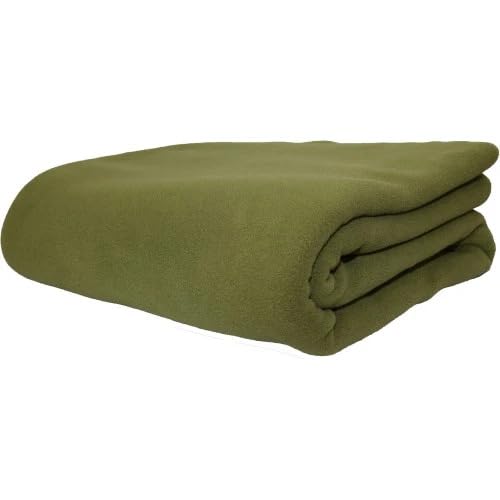 Premium Plush Single Blanket | 300 GSM Lightweight Cozy Soft for Bed, Sofa, Couch, Travel & Camping| 150x220 cm | 60X86 inches | Nature Olive