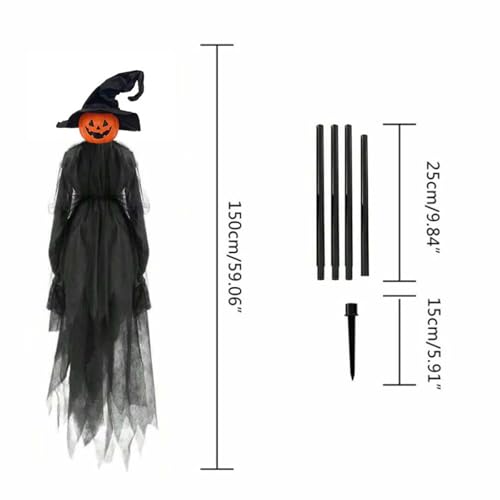 bnf® 3X Standing Witch Halloween Decorations Outdoor for Lawn Porch Home Entrance|Figures|&|Statues|