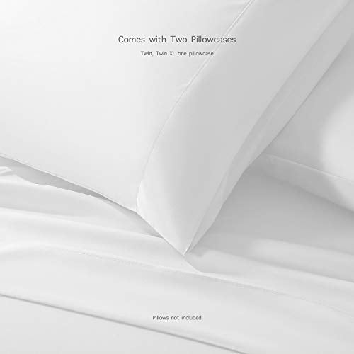 Full, White : Luxe Bedding Bed Sheet Set - Brushed Microfiber 2000 Bedding - Wrinkle, Fade, Stain Resistant - Hypoallergenic - 4 Piece - Unique Christmas Presents for Family (Full, White)