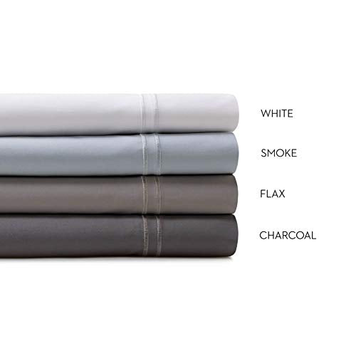 MALOUF Supima Premium Cotton Sheets-100 Percent American Grown Long Staple-Sateen Weave-Extra Deep Pockets-Single Ply-600 Thread Count-Queen-White, Queen