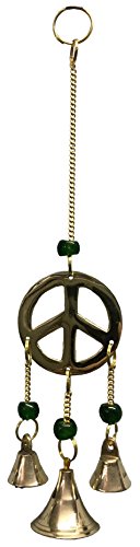 Vrinda Brass Wind Chime, Peace with beads and bells