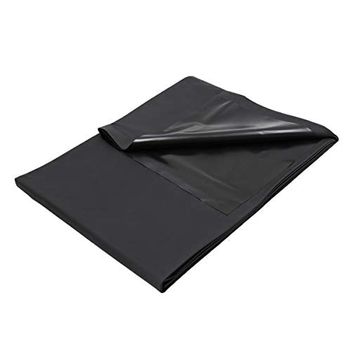 ClearUmm Bedding PVC Extra Deep Pocket Fitted Sheet, Cooling Bed Sheet, King Size (Black)