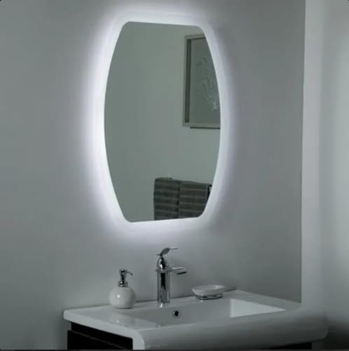 TINITALO Bathroom LED Mirror Home Mirror Wall Mirror with Touch Sensor, 3 Light Effects, Glass, Rectangular LED-72 (24 x 48 Inch)