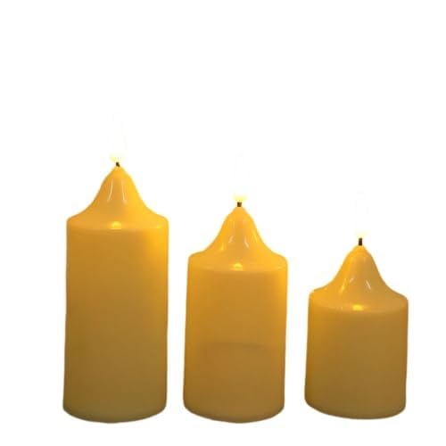 The Decor Affair Set of 3 Long-Lasting White LED Candles with Timer Function – Premium Flameless Candle Collection for Home Decor, Ambient Lighting, and Thoughtful Gifting