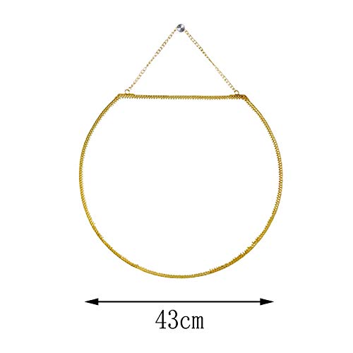 CALANDIS Brass Frame Wall Hanging Mirror Bedroom Vanity Living Room Hotel Decor L