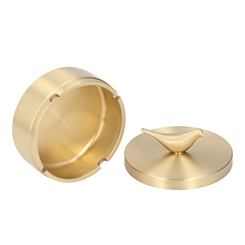 Golden Ashtray, Brass 4 Slots Car Ashtray for Family (S)