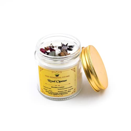 The Remedial Store Healing Ritual Money Candle | Luxury Fragrance | Therapy Candle | Glass Candle | Jar Candle | Soy Wax Candle | Smokeless Wax Candle | 30 Hours Burning Time (Road Opener)